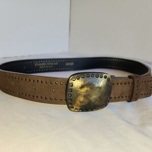 Suede Lasercut Accents Sz L Streets Ahead Handcrafted Boho/southwestern Belt